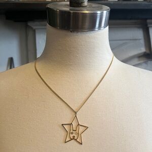 Karen Walker Gold Tone Rabbit Necklace